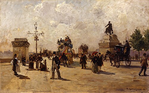 Die Blackfriars-Brücke in London, 1886, Friedrich Kallmorgen