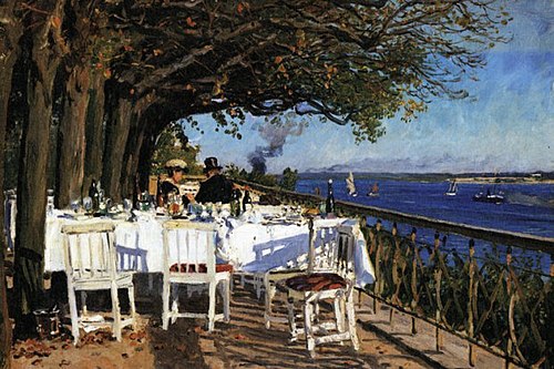 Lindenterrasse von Louis C. Jacob in Hamburg-Nienstedten, 1903, Friedrich Kallmorgen