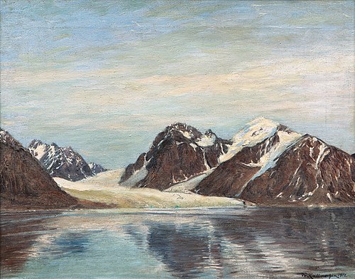 Glacier dans Magdalena Bay, Spitzberg, 1912, Friedrich Kallmorgen