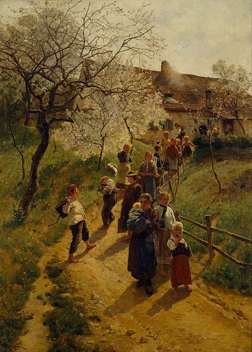 A spring day, 1887, Friedrich Kallmorgen