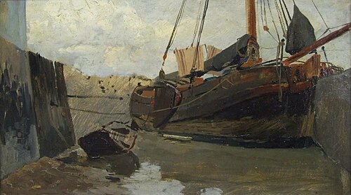 Holländischer Fischkutter, 1881, Friedrich Kallmorgen