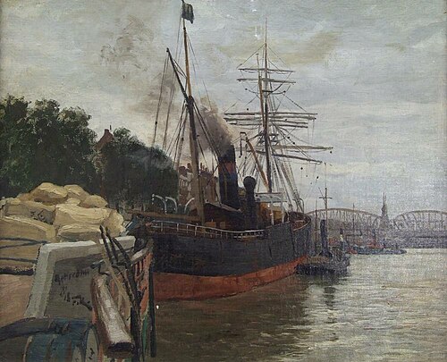 Delftshaven bei Rotterdam, 1882, Friedrich Kallmorgen