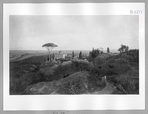 Panorama von Rom, fünfteilig, 1851, Friedrich Loos