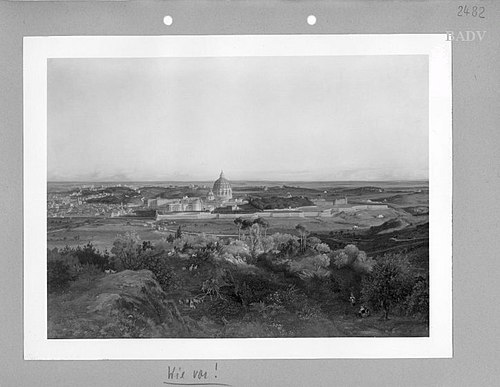 Panorama von Rom, fünfteilig, 1851, Friedrich Loos