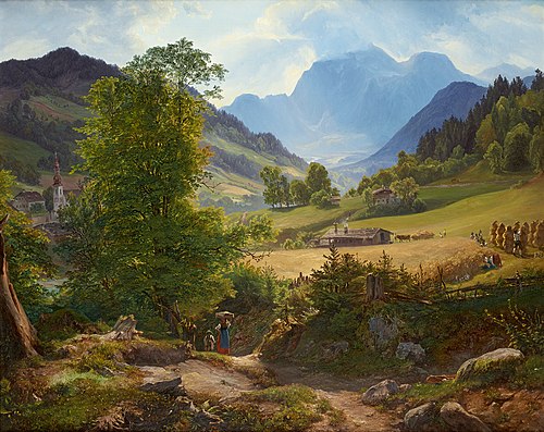 Die Ramsau bei Berchtesgaden, 1836, Friedrich Loos