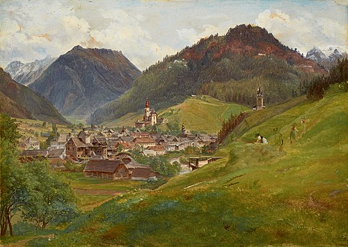 Blick auf Eisenerz, 1839, Friedrich Loos