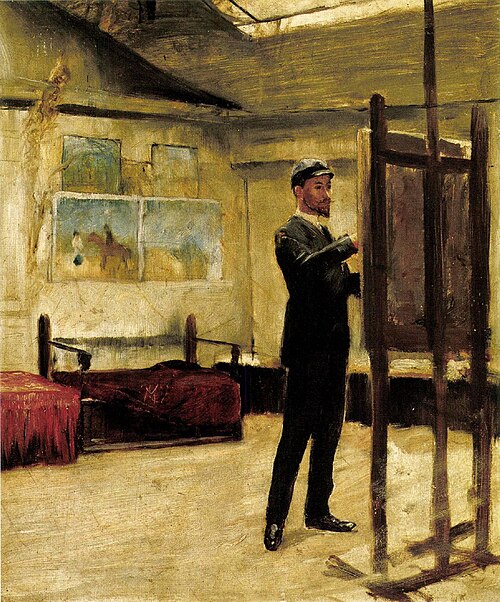 Self-portrait in the Studio, 1880, Pal Vago