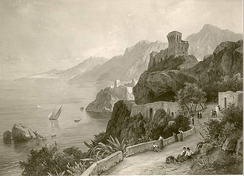 Die Bucht von Amalfi, 1899, Friedrich Preller the Younger