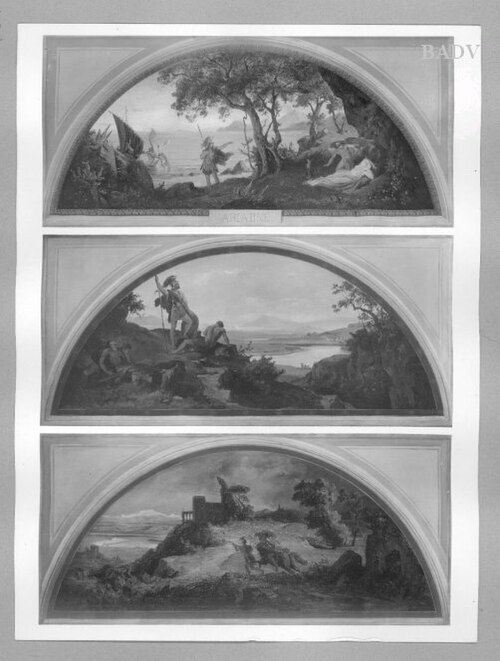 Supraporte, Szene aus Horatius von Corneille, 1877, Friedrich Preller the Younger