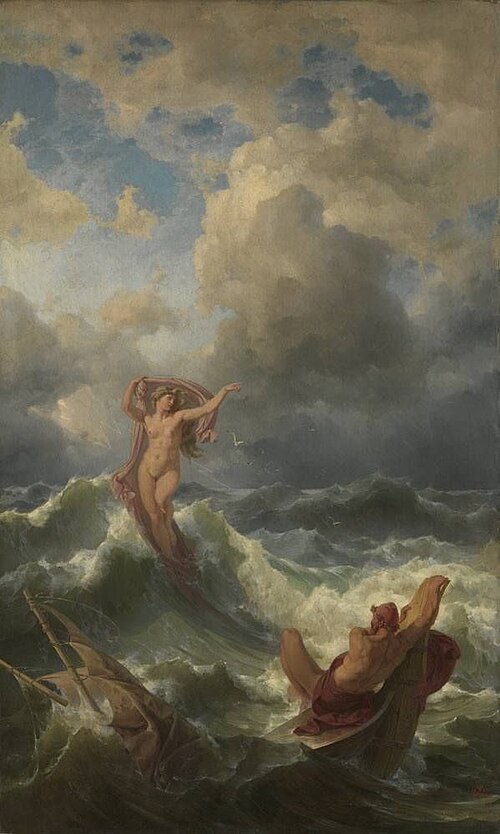 Leukothea erscheint Odysseus im Sturm, 1863, Friedrich Preller l'Ancien