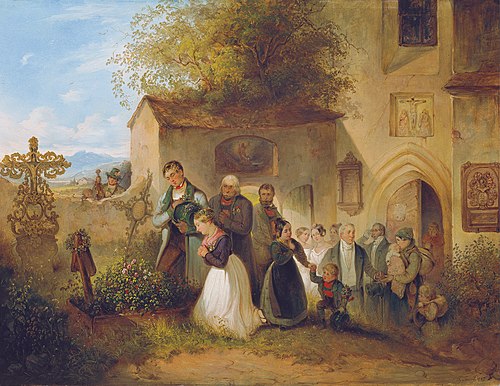 Am Friedhof ("Die Braut am Grabe"), 1847, Friedrich Treml