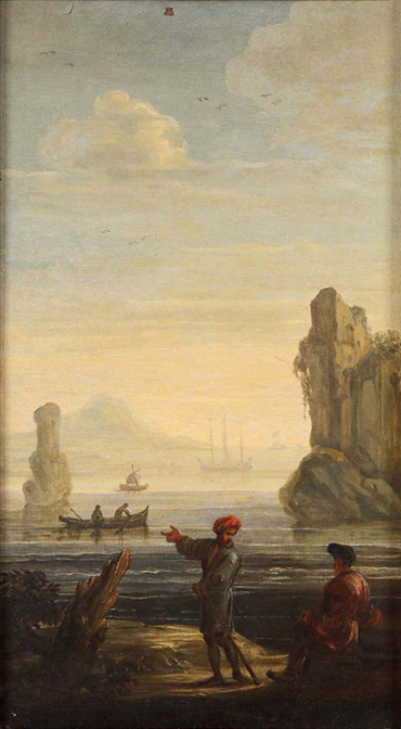 Seascape with figures (2), 1660, Jan de Momper