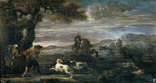 Boar Hunt, 1650, Jan de Momper