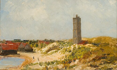 The Brandaris lighthouse on Terschelling, 1900, Carl August Breitenstein
