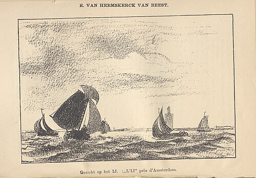 De Zuider Zee off Amsterdam, 1867, Jacob Eduard van Heemskerck va