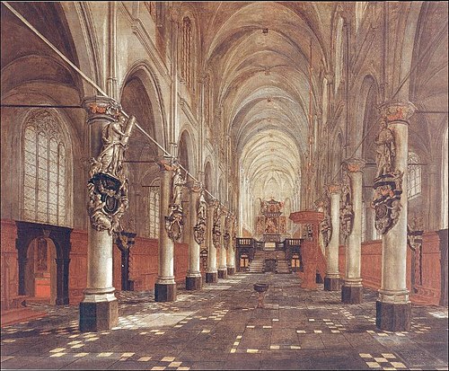 Interior of the former Saint Walpurga church of Antwerp, 1650, Anton Gunther Gheringh