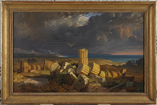 Ruins of the Temple of Hera at Selinunte, 1877, Friedrich Nerly