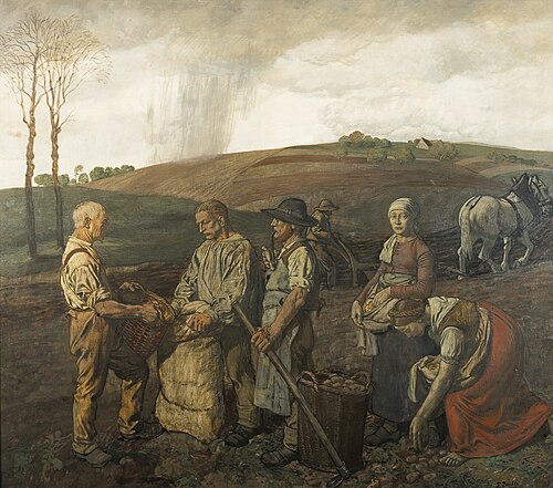 Potato harvest, 1899, Fritz Boehle