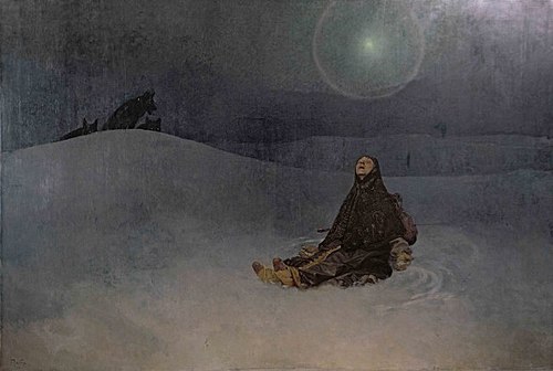 Femme dans le désert, 1923, Alfons Mucha
