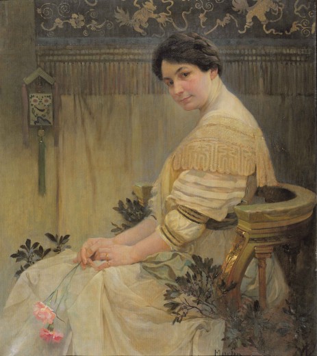 Portrait of Mucha's wife Maruska, , Alfons Mucha