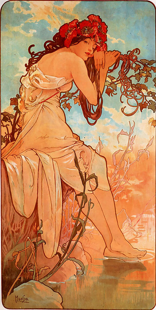 Summer, 1896, Alfons Mucha