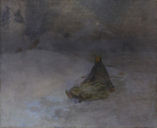 Étude pour Femme dans le désert 2, 1923, Alfons Mucha