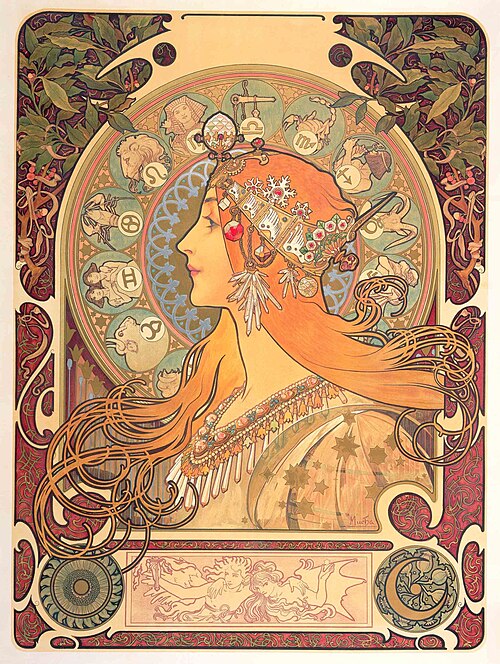 Zodiaque, 1897, Alfons Mucha