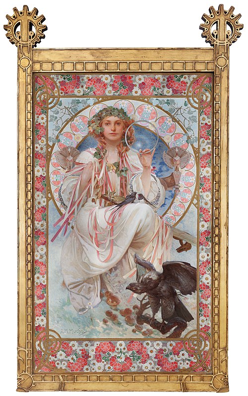 Portrait of Josephine Crane-Bradley as Slavia, 1908, Alfons Mucha