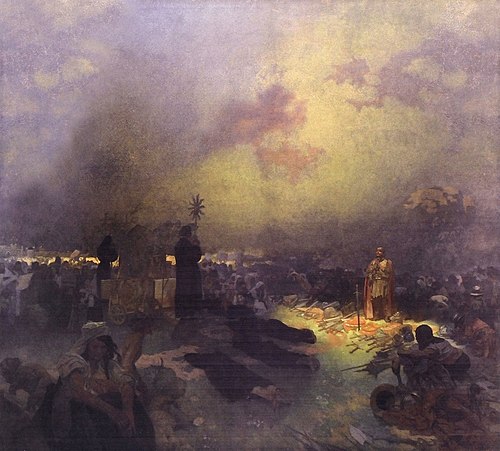 Après la bataille de la colline de Vitkov, 1923, Alfons Mucha