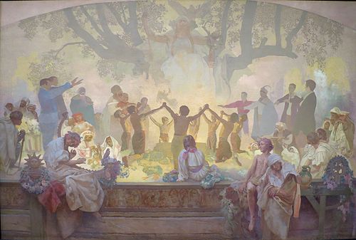 Le Serment d'Omladina, 1926, Alfons Mucha
