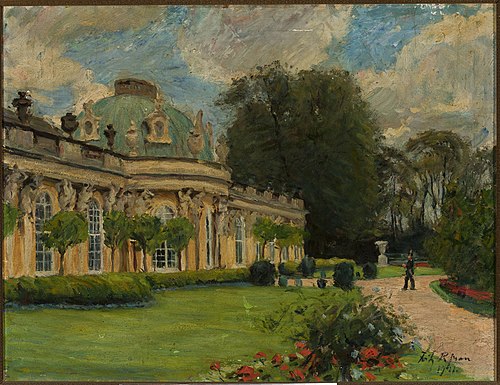Sanssouci Palace in Potsdam, 1921, Fritz Rhein