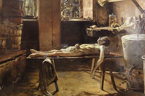 Leichenkammer im "Unteren Collegium" (Universität), 1885, Fritz Schider