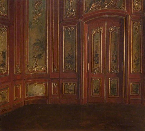 Interior Of A Room With Rococo Panelling, 1896, Fritz Werner