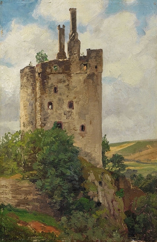 Burgruine Hermannstein bei Wetzlar/Lahn., 1891, Fritz von Wille
