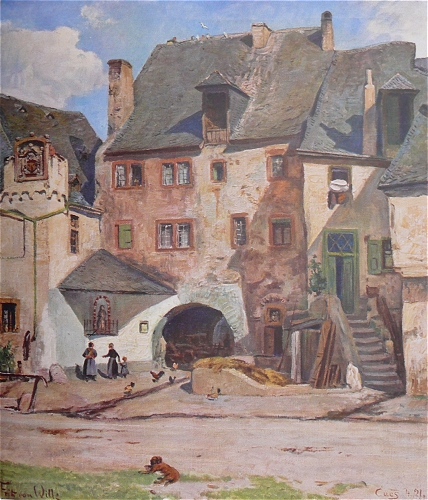 At the Cusanus House in Cues, Germany, 1921, Fritz von Wille