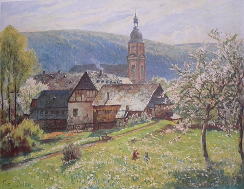 May's day at the old Springiersbach Abbey, 1941, Fritz von Wille