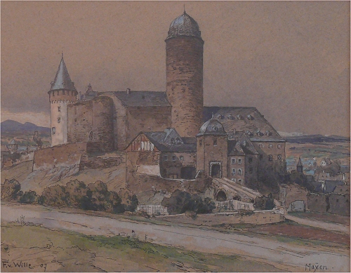The Castle Genoveva in Mayen, Germany, 1907, Fritz von Wille