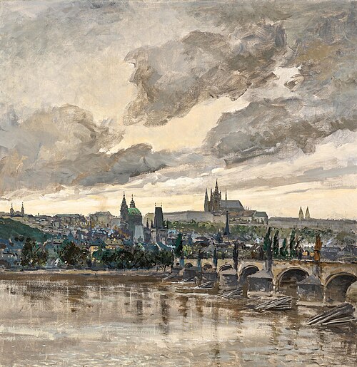 A view of Prague, 1910, Viktor Oliva