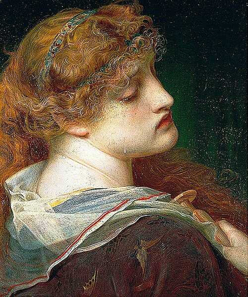 Mary Magdalene (Tears, Idle Tears), 1862, Frederick Sandys
