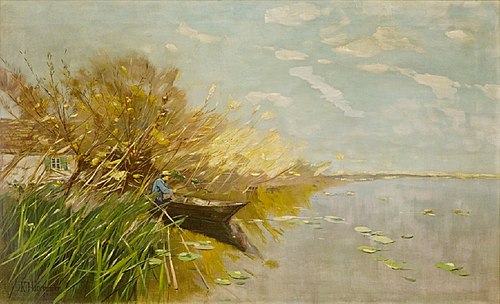 Angler at the Bank of the Schwielowsee, 1897, Karl Hagemeister