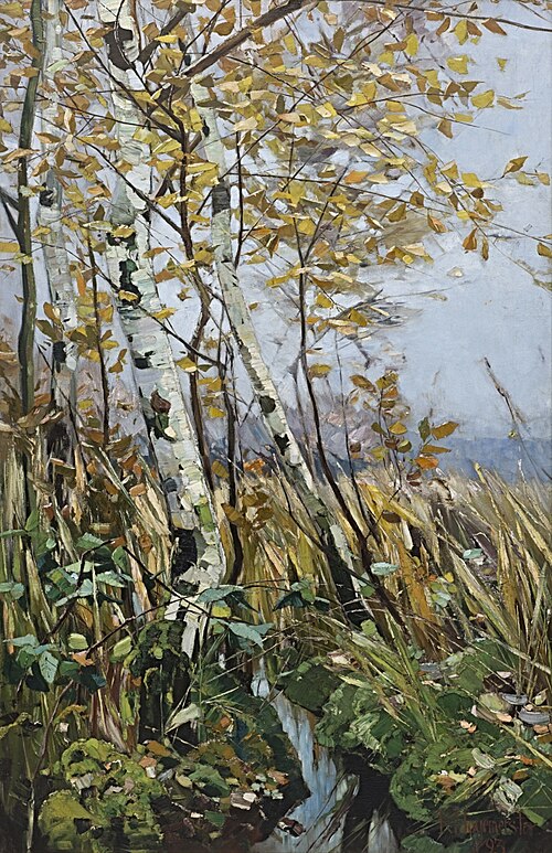 Birkenwäldchen im Herbst, 1893, Karl Hagemeister
