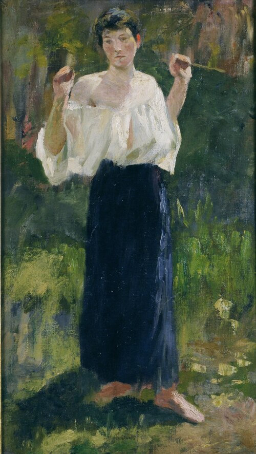Mädchen in der Natur, 1895, Karl Hagemeister