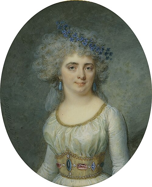 Portrait de Mademoiselle Raucourt, 1790, Jean-Baptiste Jacques Augustin