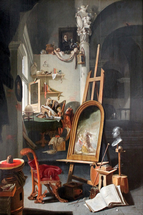 L'Atelier de l'apôtre Luc, 1649, Karel Slabbaert