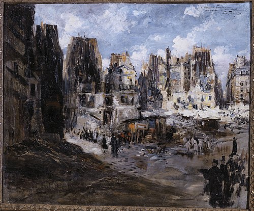 Le percement de l'avenue de l'Opéra, 1878, Félix Buhot