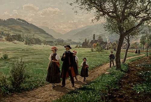 Sunday in Gutach Valle, 1903, Wilhelm Hasemann