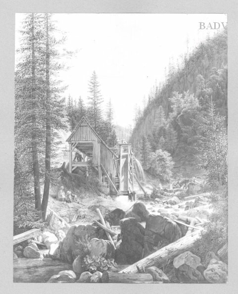 Landscape, mill in the forest, 1835, Matthias Rudolf Toma