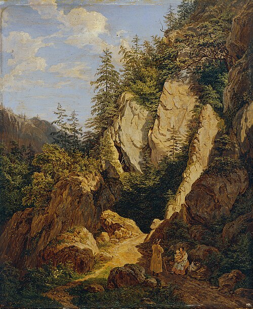 Felsenpartie bei Schottwien, 1831, Matthias Rudolf Toma