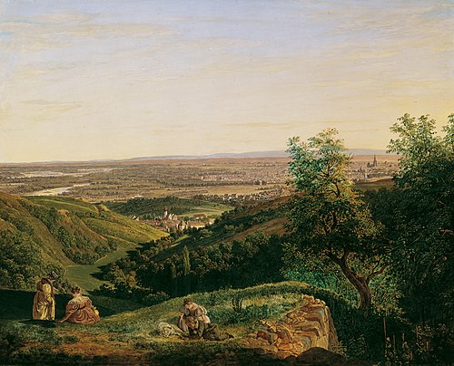 Blick auf Wien vom Krapfenwaldl, 1834, Matthias Rudolf Toma