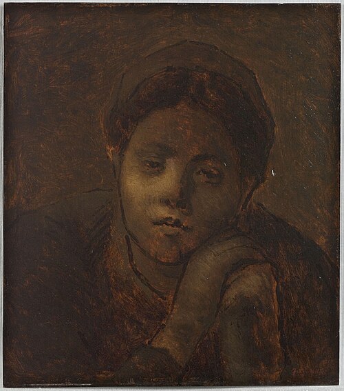 Tête de paysanne, étude, 1872, Jean-François Millet